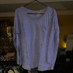 Old Navy Women's Long Sleeve Tee - Heather Blue